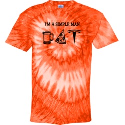 Tesla Simple Man Beer Pizza Car Logo Driving Fan Tie Dye