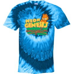 Neon Genesis Evangelion Cartoon Animated Garfield Mashup Parody Tie Dy