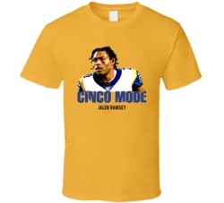 Cinco Mode Jalen Ramsey Football Fan Gold T Shirt Cinco Mode Jalen Ramsey Football Fan Gold T Shirt