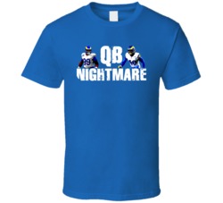 Qb Nightmare Aaron Donald Von Miller Football Fan Blue T Shirt Qb Nightmare Aaron Donald Von Miller Football Fan Blue T Shirt