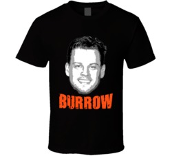 Joe Burrows Big Head Football Fan Black T Shirt Joe Burrows Big Head Football Fan Black T Shirt