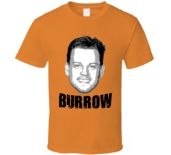 Joe Burrows Big Head Football Fan Orange T Shirt Joe Burrows Big Head Football Fan Orange T Shirt