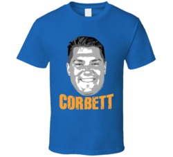 Austin Corbett Big Head Football Fan Blue T Shirt Austin Corbett Big Head Football Fan Blue T Shirt