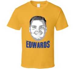 David Edwards Big Head Football Fan Gold T Shirt David Edwards Big Head Football Fan Gold T Shirt