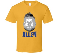 Brian Allen Big Head Football Fan Gold T Shirt Brian Allen Big Head Football Fan Gold T Shirt