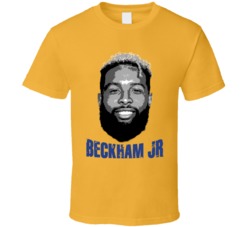 Odell Beckham Jr Big Head Football Fan Gold T Shirt Odell Beckham Jr Big Head Football Fan Gold T Shirt