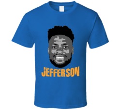Van Jefferson Big Head Football Fan Blue T Shirt Van Jefferson Big Head Football Fan Blue T Shirt