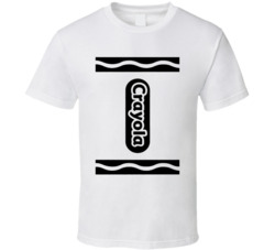 White Crayola Halloween Costume T Shirt