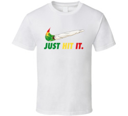 Just Hit It Nike Parody Cannabis Weed Joint Doobie Stoner T Shirt Just Hit It Nike Parody Cannabis Weed Joint Doobie Stoner T Shirt