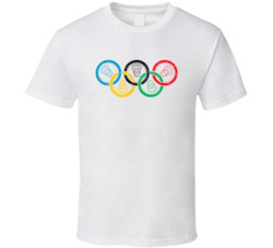 Beer Olympics Funny Can Rings Parody Distressed T Shirt Beer Olympics Funny Can Rings Parody Distressed T Shirt