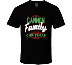Cannon Family Christmas Love Holidays Custom Last Name Gift T Shirt