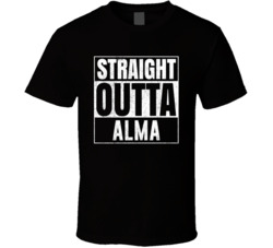 Straight Outta Alma Missouri City Grunge Parody Cool T Shirt Straight Outta Alma Missouri City Grunge Parody Cool T Shirt