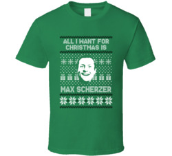 Max Scherzer All I Want For Christmas Washington Baseball Fan Ugly Chr Max Scherzer All I Want For Christmas Washington Baseball Fan Ugly Chr