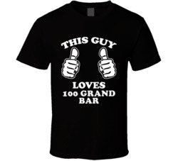 This Guy Loves 100 Grand Bar Fun Retro Favorite Food T Shirt This Guy Loves 100 Grand Bar Fun Retro Favorite Food T Shirt