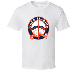 Tiger Stadium Michigan Trumbull 1912 To 1999 Logo T Shirt Tiger Stadium Michigan Trumbull 1912 To 1999 Logo T Shirt