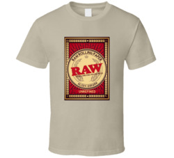 Raw Rolling Papers Natural Unrefined Logo T Shirt Raw Rolling Papers Natural Unrefined Logo T Shirt