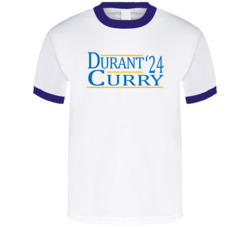 Kevin Durant Stephen Curry For President '24 Golden State Basketball T Kevin Durant Stephen Curry For President '24 Golden State Basketball T