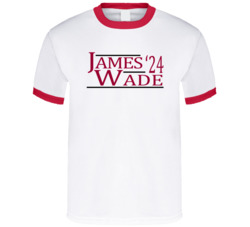 Lebron James Dwyane Wade For President '24 Miami Basketball T Shirt Lebron James Dwyane Wade For President '24 Miami Basketball T Shirt