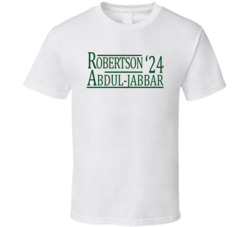 Oscar Robertson Kareem Adbul-jabbar For President '24 Milwaukee Basket Oscar Robertson Kareem Adbul-jabbar For President '24 Milwaukee Basket