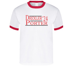 Clyde Drexler Terry Porter For President '24 Portland Basketball T Shi Clyde Drexler Terry Porter For President '24 Portland Basketball T Shi