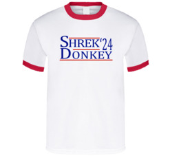 Shrek And Donkey For President '24 Shrek Movie T Shirt Shrek And Donkey For President '24 Shrek Movie T Shirt