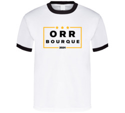 Bobby Orr Ray Bourque For President 2024 Boston Hockey T Shirt Bobby Orr Ray Bourque For President 2024 Boston Hockey T Shirt
