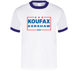 Sandy Koufax Clayton Kershaw For President 2024 Los Angeles D Baseball