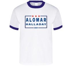 Roberto Alomar Roy Halladay For President 2024 Toronto Baseball T Shir