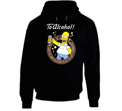 Homer Simpson Alcohol Funny Hoodie Homer Simpson Alcohol Funny Hoodie