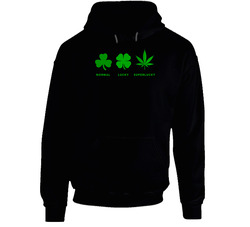Lucky Four Leaf Clover Weed Pot Stoner Hoodie Lucky Four Leaf Clover Weed Pot Stoner Hoodie