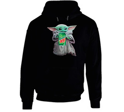 Baby Yoda The Child Mandalorian Mountan Dew Soda Pop Drink Hoodie Baby Yoda The Child Mandalorian Mountan Dew Soda Pop Drink Hoodie