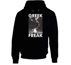 Giannis Antetokounmpo Greek Freak Dunking Milwaukee Basketball Hoodie Giannis Antetokounmpo Greek Freak Dunking Milwaukee Basketball Hoodie