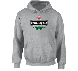 Drunk Again Funny Beer Logo Parody St Patricks Day Hoodie Drunk Again Funny Beer Logo Parody St Patricks Day Hoodie