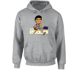 John Stockton Retro Basketball Caricature Hoodie
