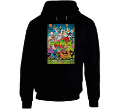 Space Jam Retro Looney Tunes Cartoon Poster Vintage Worn Look Hoodie