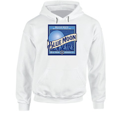 Blue Moon Belgian Beer Label Logo Party Drinking Crewneck Sweatshirt Hoodie Blue Moon Belgian Beer Label Logo Party Drinking Crewneck Sweatshirt Hoodie