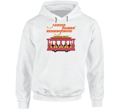 Mister Roger's Neighborhood Trolley 70s 80s Kids Tv Show Hoodie