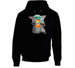 Baby Yoda The Child Mandalorian Sunkist Soda Pop Drink Hoodie