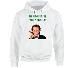 The Bitch Hit Me With A Toaster Scrooged Christmas Movie Hoodie