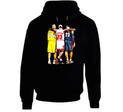 Michael Jordan Kobe Bryant Lebron James Basketball Art Hoodie Michael Jordan Kobe Bryant Lebron James Basketball Art Hoodie