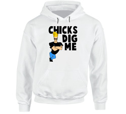 Johnny Bravo Chicks Dig Me Vintage Cartoon Lovers Hoodie Johnny Bravo Chicks Dig Me Vintage Cartoon Lovers Hoodie