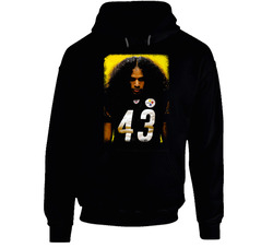 Troy Polamalu Big Hair Pittsburgh Football Strong Safety Fan Hoodie