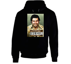 Pablo Escobar Drug Lord Mugshot Hoodie