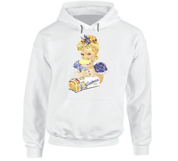 50s Sunbeam Bread Girl Retro Food Worn Look Hoodie 50s Sunbeam Bread Girl Retro Food Worn Look Hoodie