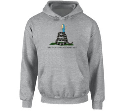 Are You Threatening Me Beavis And Butthead Don't Tread On Me Mashup Parody Hoodie