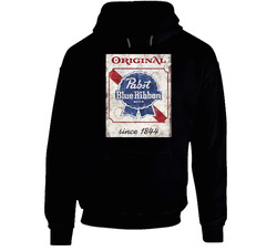 Pabst Blue Ribbon Original Beer Cool Brewery Retro Brew Logo Hoodie Pabst Blue Ribbon Original Beer Cool Brewery Retro Brew Logo Hoodie