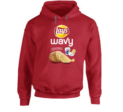 Lay's Wavy Original Potato Chips Bag Costume Hoodie Lay's Wavy Original Potato Chips Bag Costume Hoodie