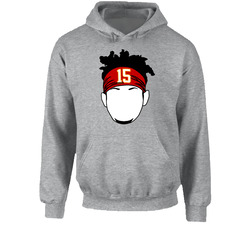 Patrick Mahomes Number 15 Athlete Fan Kansas City Football Big Head Silhouette Hoodie Patrick Mahomes Number 15 Athlete Fan Kansas City Football Big Head Silhouette Hoodie