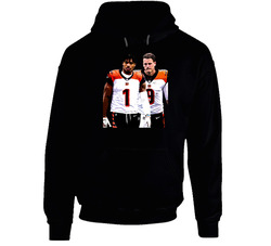 Jamarr Chase Joe Burrow Cincinnati Football Cartoon Hoodie Jamarr Chase Joe Burrow Cincinnati Football Cartoon Hoodie