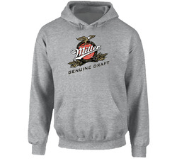Miller Genuine Draft Mgd American Beer Logo Label Drinking Hoodie Miller Genuine Draft Mgd American Beer Logo Label Drinking Hoodie